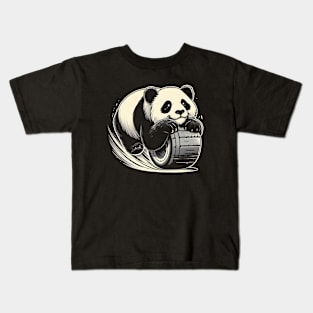 A Cute Panda Rolling Kids T-Shirt